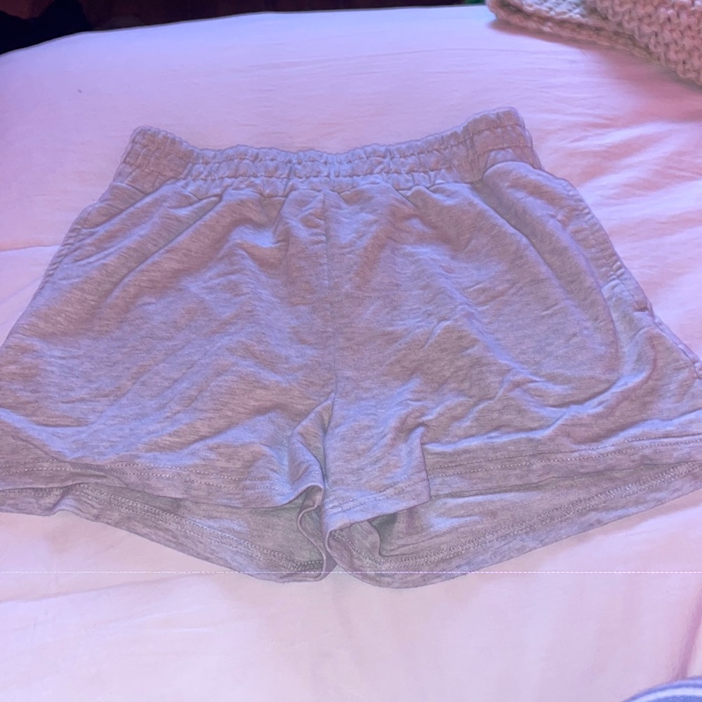 grey garage sweatshorts